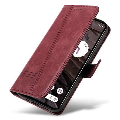 For Google Pixel 7a Case Wallet PU Leather Phone Cover with Stand View