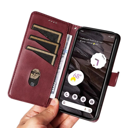 For Google Pixel 7a Case Wallet PU Leather Phone Cover with Stand View
