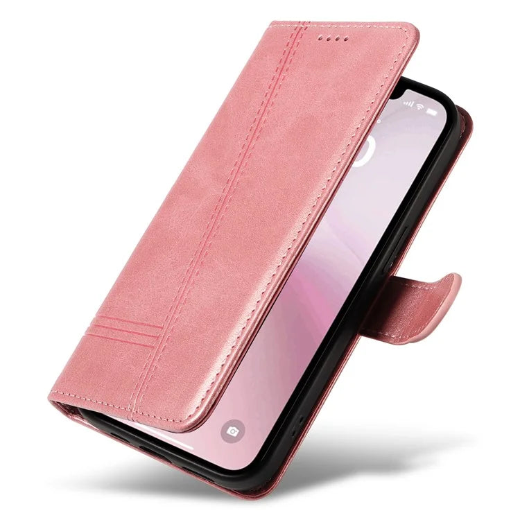 For iPhone SE (2024) Case Wallet Leather Flip Phone Cover with Hand Strap