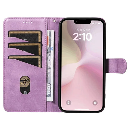 For iPhone SE (2024) Case Wallet Leather Flip Phone Cover with Hand Strap