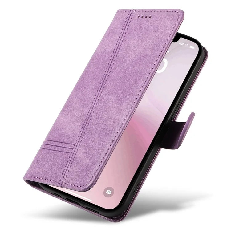 For iPhone SE (2024) Case Wallet Leather Flip Phone Cover with Hand Strap