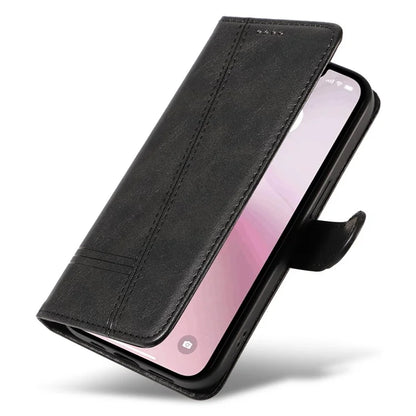 For iPhone SE (2024) Case Wallet Leather Flip Phone Cover with Hand Strap