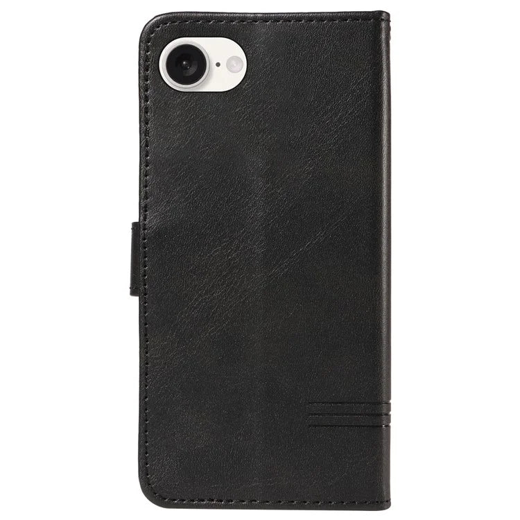 For iPhone SE (2024) Case Wallet Leather Flip Phone Cover with Hand Strap