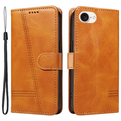 For iPhone SE (2024) Case Wallet Leather Flip Phone Cover with Hand Strap