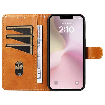 For iPhone SE (2024) Case Wallet Leather Flip Phone Cover with Hand Strap