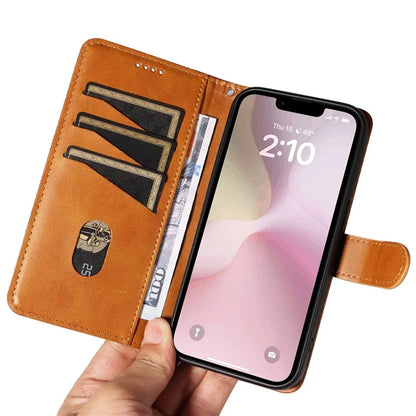 For iPhone SE (2024) Case Wallet Leather Flip Phone Cover with Hand Strap