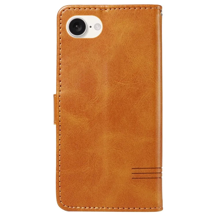 For iPhone SE (2024) Case Wallet Leather Flip Phone Cover with Hand Strap