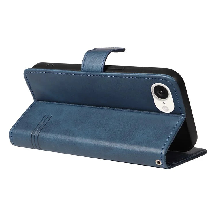 For iPhone SE (2024) Case Wallet Leather Flip Phone Cover with Hand Strap