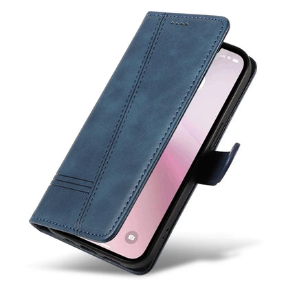 For iPhone SE (2024) Case Wallet Leather Flip Phone Cover with Hand Strap