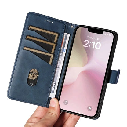For iPhone SE (2024) Case Wallet Leather Flip Phone Cover with Hand Strap