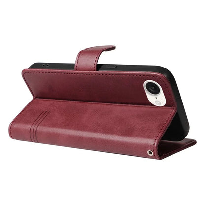 For iPhone SE (2024) Case Wallet Leather Flip Phone Cover with Hand Strap