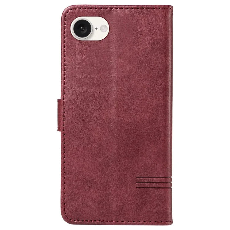 For iPhone SE (2024) Case Wallet Leather Flip Phone Cover with Hand Strap