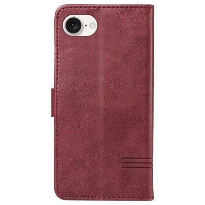 For iPhone SE (2024) Case Wallet Leather Flip Phone Cover with Hand Strap