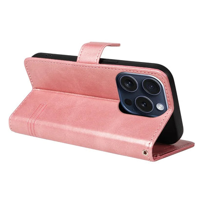 For iPhone 15 Pro Case PU Leather Folio Flip Wallet Phone Cover