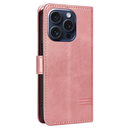 For iPhone 15 Pro Case PU Leather Folio Flip Wallet Phone Cover