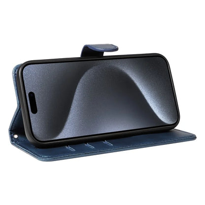 For iPhone 15 Pro Case PU Leather Folio Flip Wallet Phone Cover