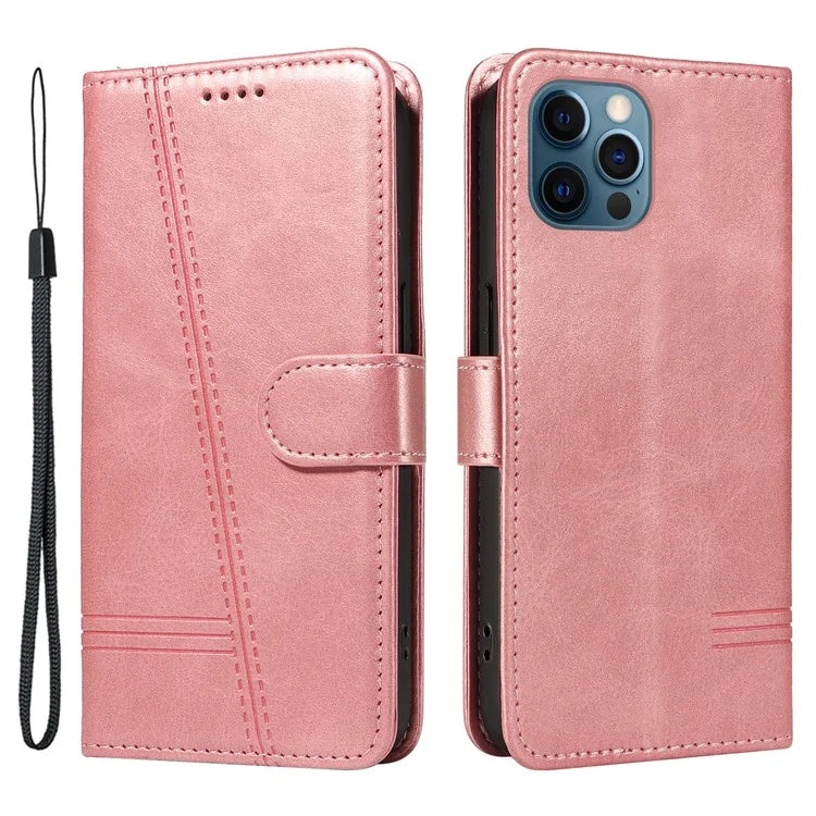 For iPhone 13 Pro Case PU Leather Phone Cover with Wallet Stand View