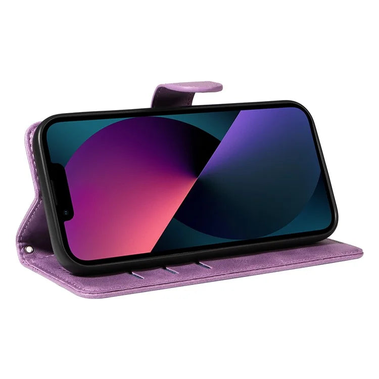 For iPhone 13 Pro Case PU Leather Phone Cover with Wallet Stand View