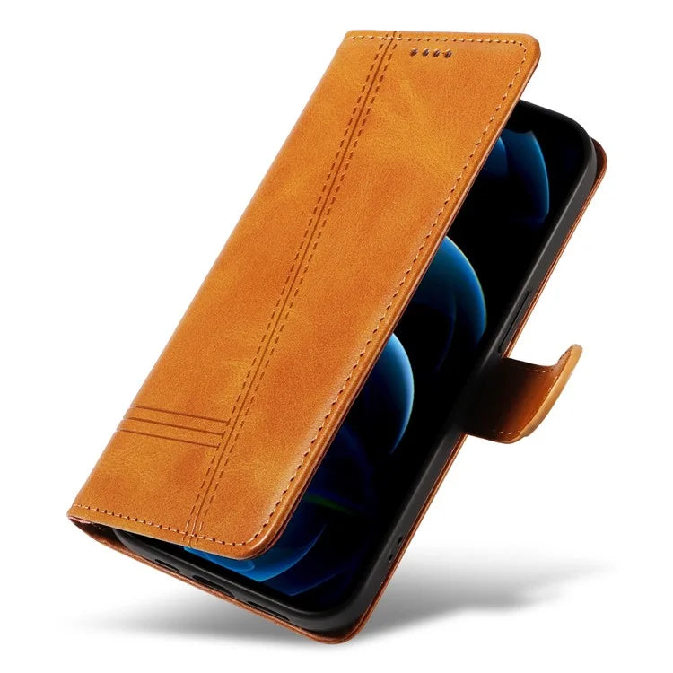 For iPhone 13 Pro Case PU Leather Phone Cover with Wallet Stand View