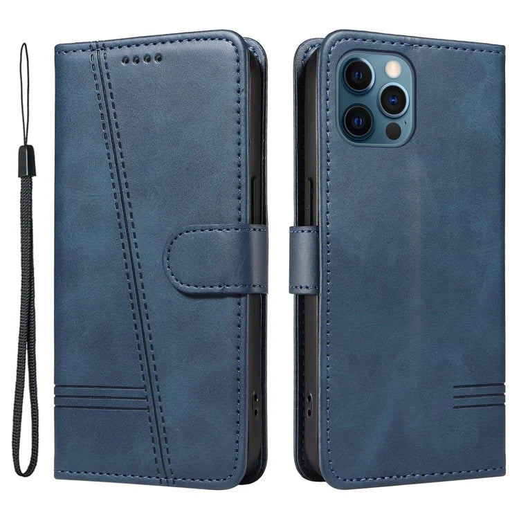 For iPhone 13 Pro Case PU Leather Phone Cover with Wallet Stand View