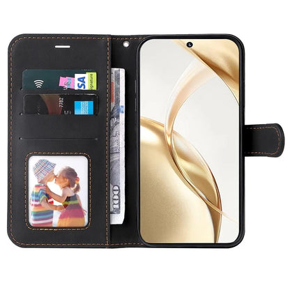 For Honor 200 5G Wallet Case 3-Color Splicing Leather Phone Cover