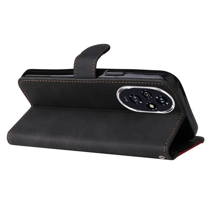 For Honor 200 5G Wallet Case 3-Color Splicing Leather Phone Cover