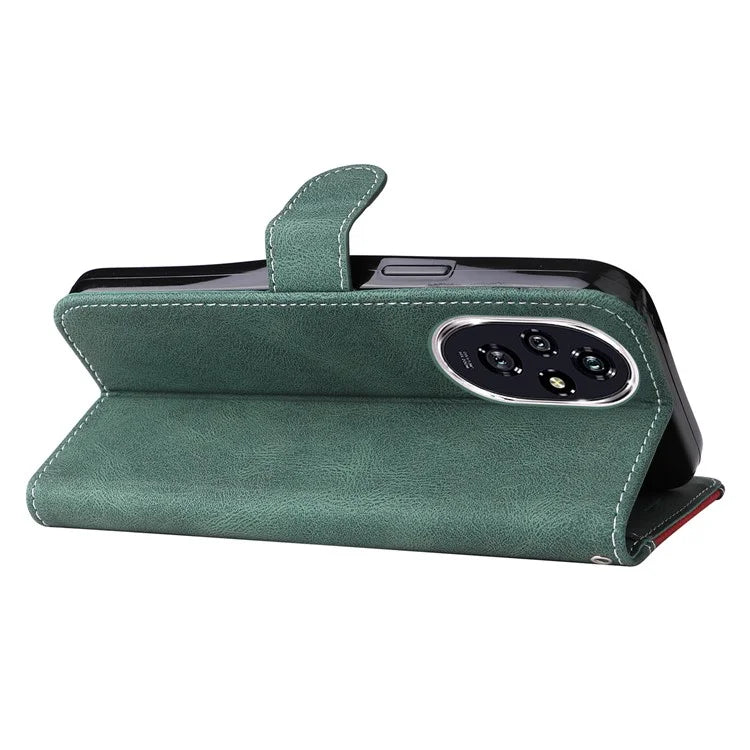 For Honor 200 5G Wallet Case 3-Color Splicing Leather Phone Cover