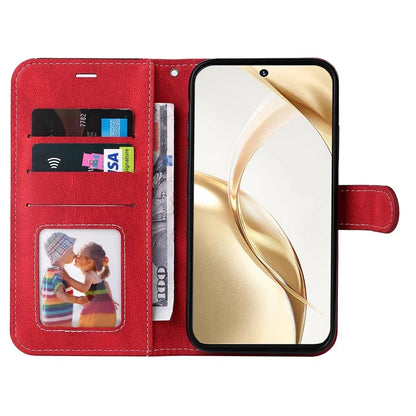 For Honor 200 5G Wallet Case 3-Color Splicing Leather Phone Cover