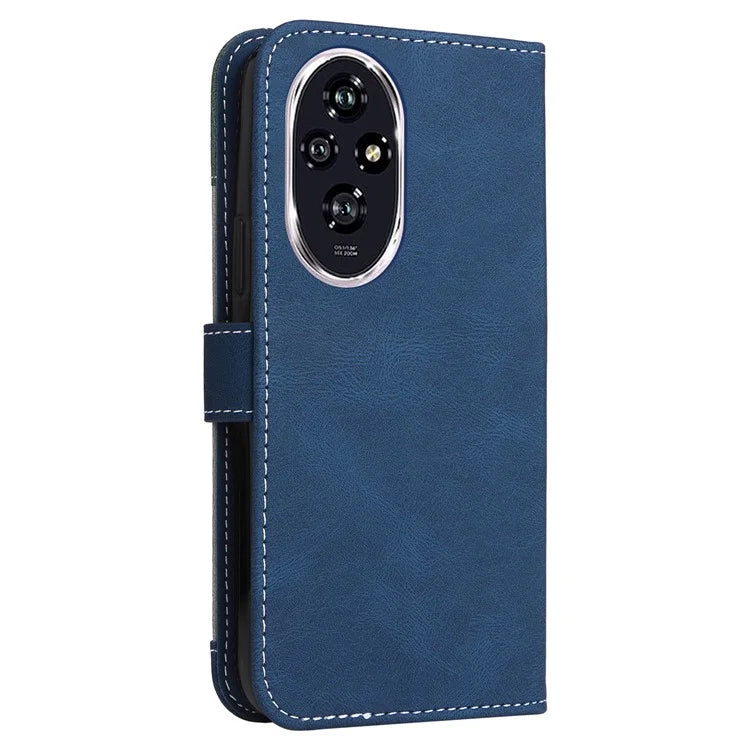 For Honor 200 5G Wallet Case 3-Color Splicing Leather Phone Cover