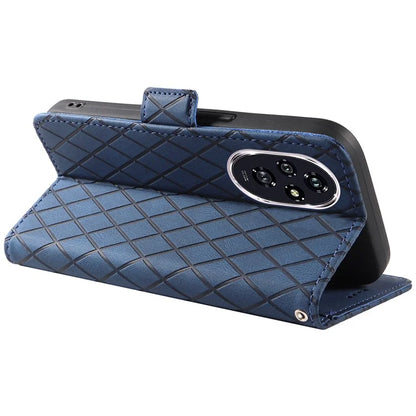 For Honor 200 5G Wallet Case Rhombus Pattern Imprint Leather Phone Cover