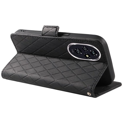 For Honor 200 5G Wallet Case Rhombus Pattern Imprint Leather Phone Cover