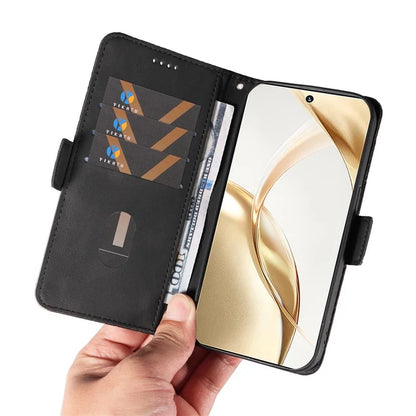 For Honor 200 5G Wallet Case Rhombus Pattern Imprint Leather Phone Cover