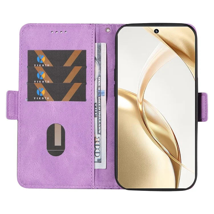 For Honor 200 5G Wallet Case Rhombus Pattern Imprint Leather Phone Cover