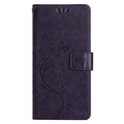 For Google Pixel 8 Phone Case Leather Flip Cover Butterfly Flower Pattern Imprinted