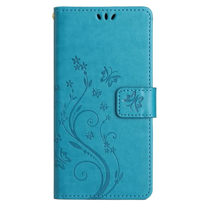 For Google Pixel 8 Phone Case Leather Flip Cover Butterfly Flower Pattern Imprinted