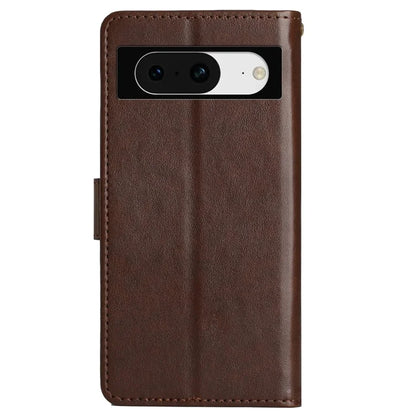 For Google Pixel 8 Phone Case Leather Flip Cover Butterfly Flower Pattern Imprinted