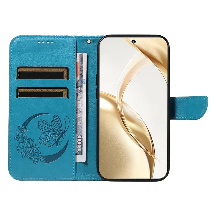 For Honor 200 5G Wallet Stand Case Butterfly Imprint Leather Phone Cover