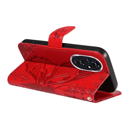 For Honor 200 5G Wallet Stand Case Butterfly Imprint Leather Phone Cover