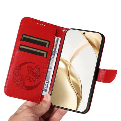 For Honor 200 5G Wallet Stand Case Butterfly Imprint Leather Phone Cover