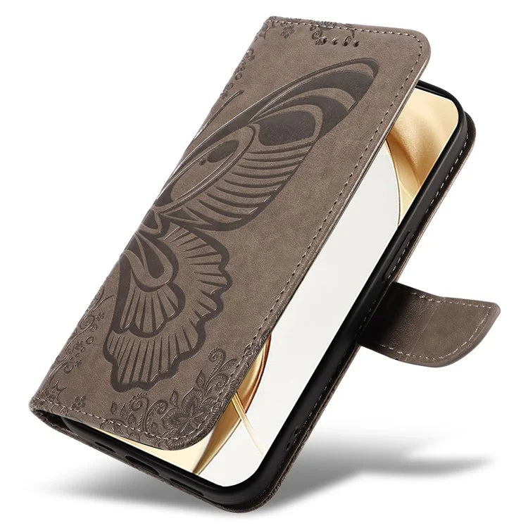 For Honor 200 5G Wallet Stand Case Butterfly Imprint Leather Phone Cover