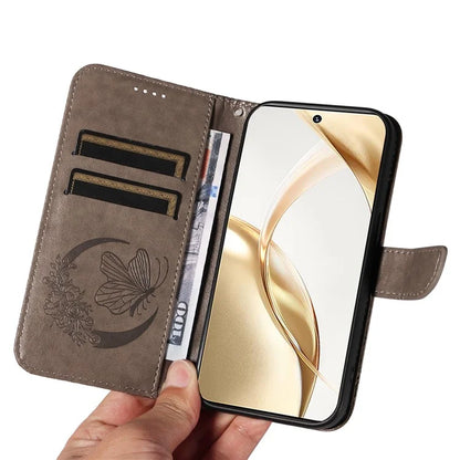 For Honor 200 5G Wallet Stand Case Butterfly Imprint Leather Phone Cover