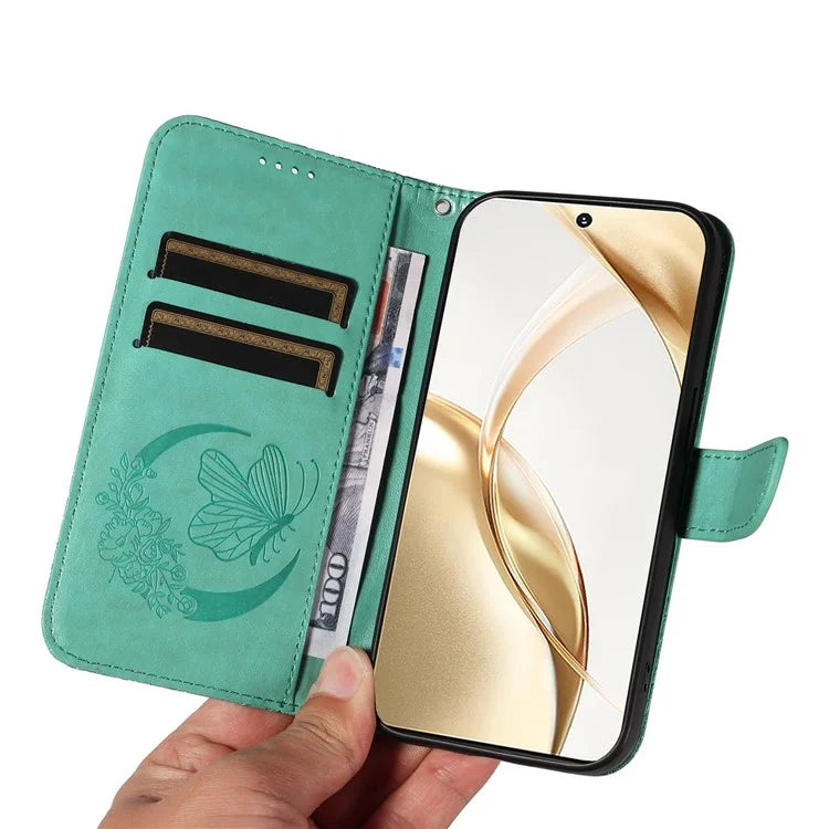 For Honor 200 5G Wallet Stand Case Butterfly Imprint Leather Phone Cover