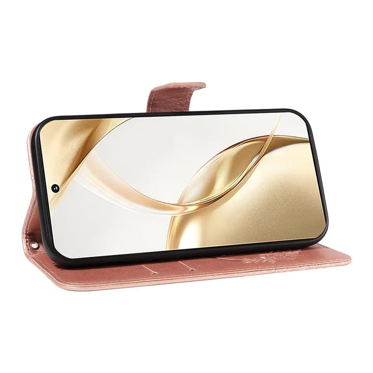 For Honor 200 5G Wallet Stand Case Butterfly Imprint Leather Phone Cover