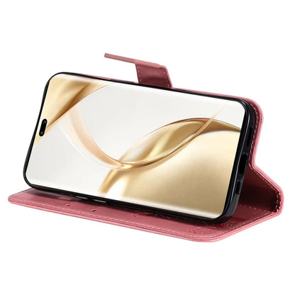 KT Imprinting Flower Series-3 For Honor 200 Pro 5G Case Wallet Leather Cover Cat Tree Pattern
