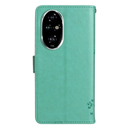 KT Imprinting Flower Series-3 For Honor 200 Pro 5G Case Wallet Leather Cover Cat Tree Pattern