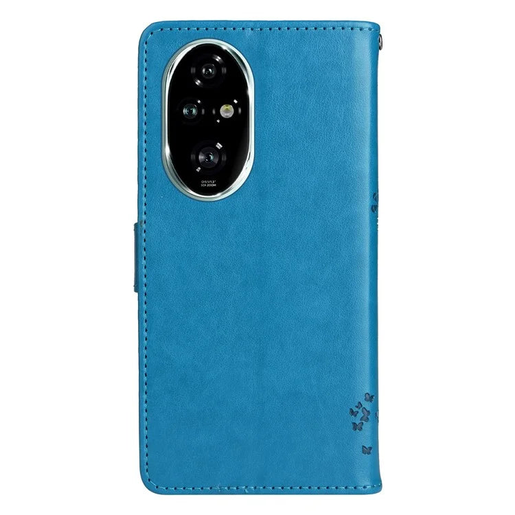 KT Imprinting Flower Series-3 For Honor 200 Pro 5G Case Wallet Leather Cover Cat Tree Pattern
