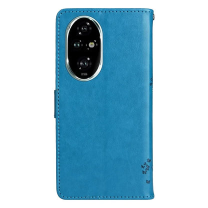 KT Imprinting Flower Series-3 For Honor 200 Pro 5G Case Wallet Leather Cover Cat Tree Pattern
