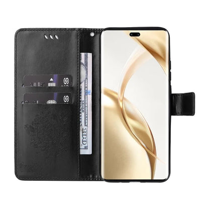KT Imprinting Flower Series-3 For Honor 200 Pro 5G Case Wallet Leather Cover Cat Tree Pattern
