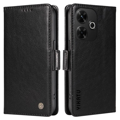 YIKATU YK-007 For Xiaomi Redmi 13 5G / 13 4G Anti-Scratch PU Leather Stand Phone Case Wallet Phone Cover