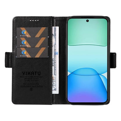 YIKATU YK-007 For Xiaomi Redmi 13 5G / 13 4G Anti-Scratch PU Leather Stand Phone Case Wallet Phone Cover